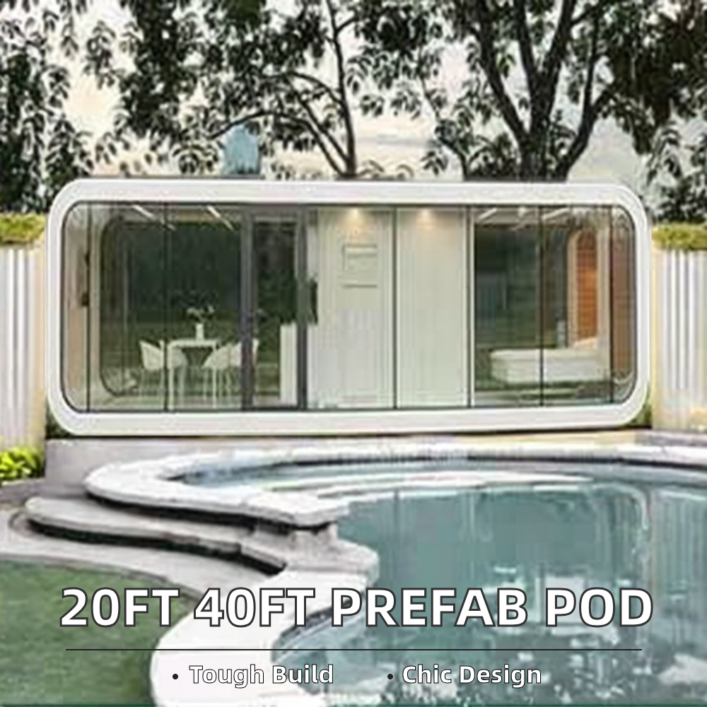 Prefab House Pod Capsule Hotel Room Steel Structure Bedroom Apple Pod Design for Villas Sleepovers Made Sandwich Panel Material