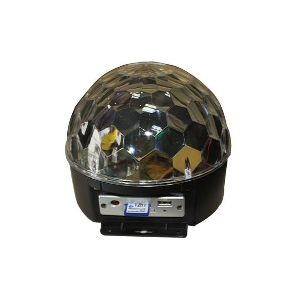 Mini DMX RGB MP3 LED Crystal Magic Ball Lamp Dj Lighting Effects Remote Controller