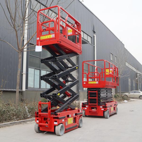 Electric Self Propelled Scissor Lift 6 - 8m 230kg Hydraulic Lift Platform