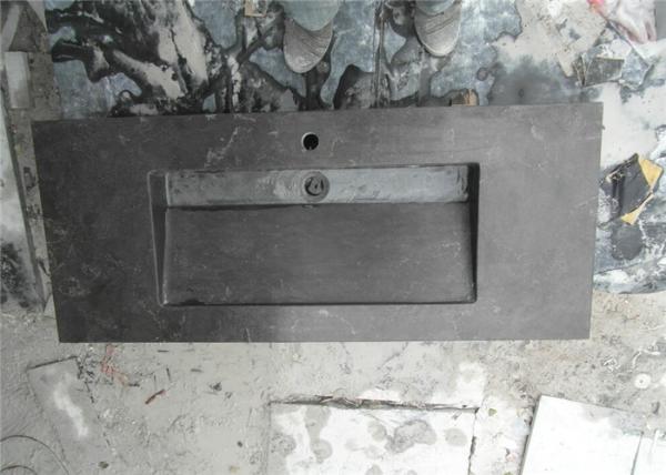 European Style Rectangle Shaped Limestone Bathroom Sink Wall Hang Installation