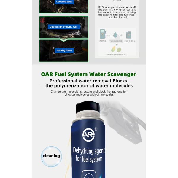 Agente deshidratante y protector OAR para sistemas de combustible de automóviles
