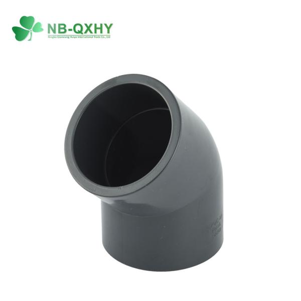 32mm 40mm PVC Pipe Fitting DIN Pn16 45 Degree Elbow for Water Supply Connection Usage
