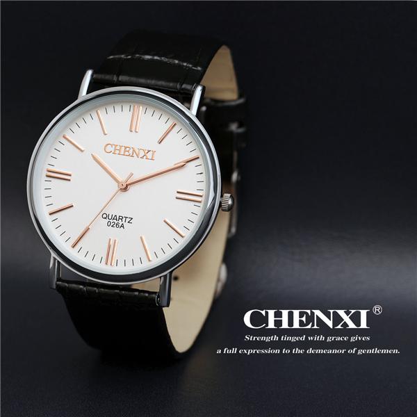 2015 New Fashion Rose Gold Watch Black White Brown Unisex Leather Watches Stainless Steel Quartz Leather Watches