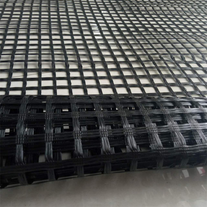 High Tensile Strength Fiberglass Geogrid 200kn Low Elongation For Secondary Enhancement