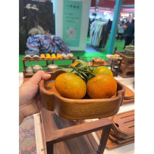 Customized Nut Box Grape Plate Serving Tray for South American Walnut Burned Printing