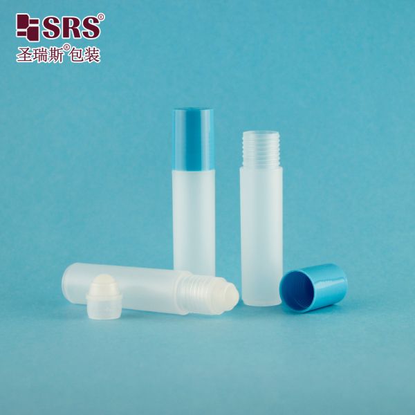 Smooth Finish 10ml Plastic Roll On Bottle in Various Colors With Roll On Cap for Essential Oil and Perfume