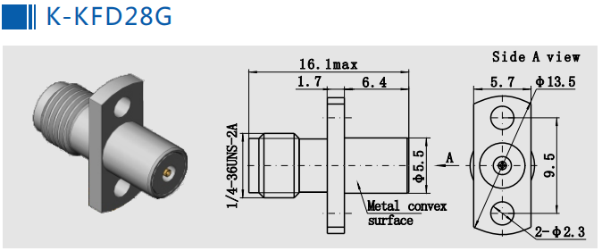 Straight K2.92mm Male Stainless Steel RF Connector for MF540A Cable