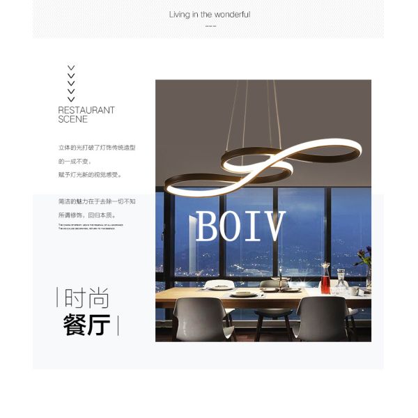 Fashionable, simple Acrylic chandelier Used for lamps and lanterns in dining room, living room and bedroom