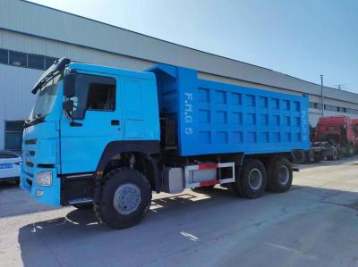10tires Peacock Blue Sinotruck HOWO 6*4 Dump Truck 371HP 351-450hp Manual Transmission