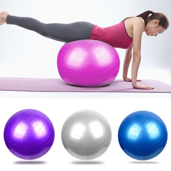 Slip Resistant Yoga Balance Ball Inflatable Fitness Ball With Free Air Pump