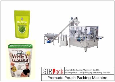 Auto milk Powder Tea Powder Coffee Powder Packaging Machine For Stand Up Zipper Pouch 5.5 KW