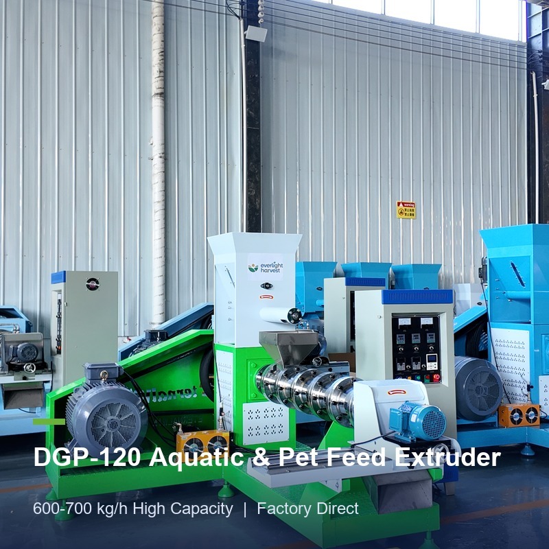 Aquaculture Feed Extrusion Line DGP120 Shrimp Fish Pellet Machine For Commercial Feed Factory With Stable Output