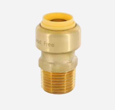 Brass Quick Release Male Threaded Connector for PEX Copper Pipes