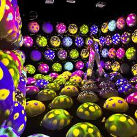 Indoor Interactive Jumping Sphere Floor Interactive Projection Game Espaço Cool Jump