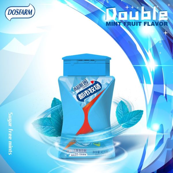 Двойной центр мяты заполнил конфету сахара свободную для освежения водителей