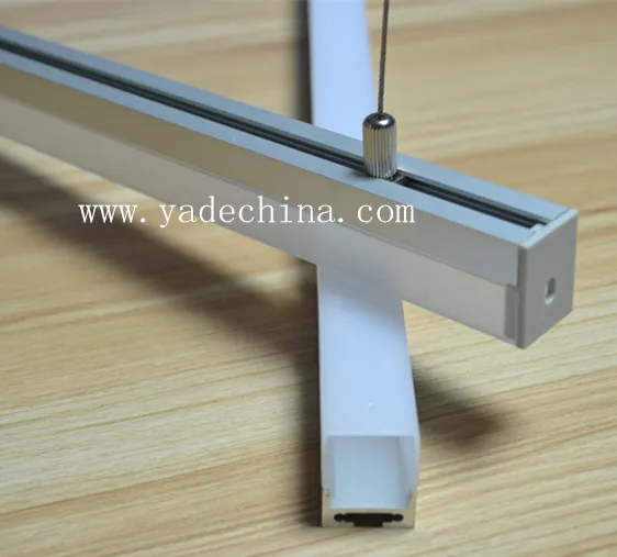 17mm LED Strip Width Suspended LED Profile with 6063 T5 Aluminum Alloy and Opal Matte Diffuser Cover