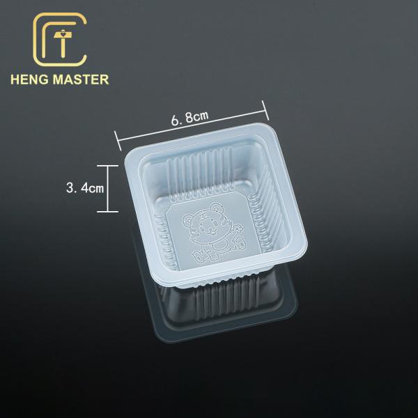 Disposable PP Food Grade Mooncake Plastic Blister Tray Pastry Container