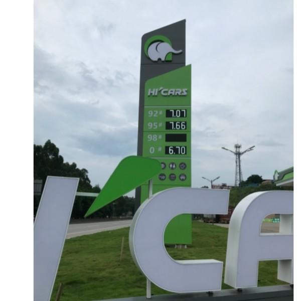 IP65 Gas Station Price Changer 25mm Thick Ultra Thin Led Price Sign