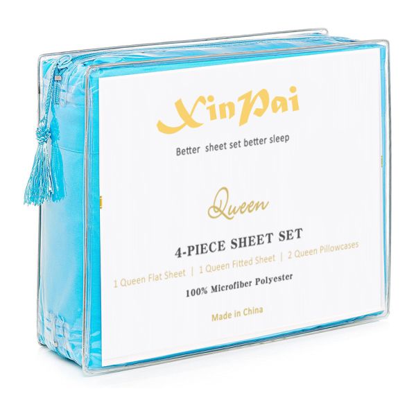 固体パターン マイクロファイバーベッドシートセット 133 * 60 織物の密度