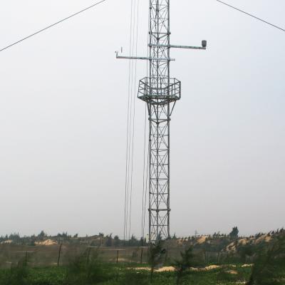 Fio que apoia torre tubular equipada com pernas do fio de Guyed do ferro 4