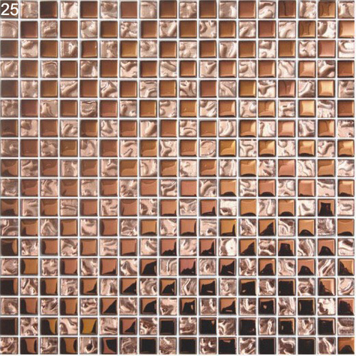 Stain-resisatnt and Stunning Glass and Metal Swimming Pool Mosaics For Project