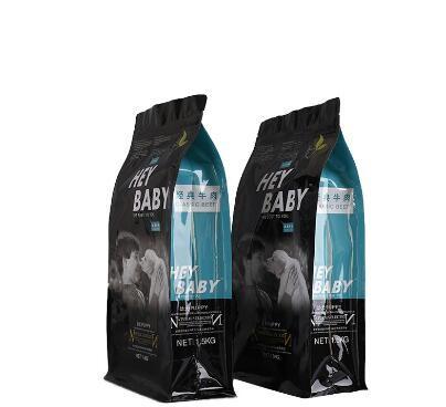 Custom Printing  Bottom Eight Side Sealed Zipper Pet Food Package And Pet Food Packaging Bag