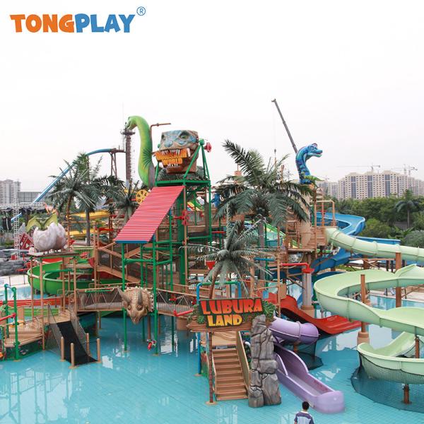Village Outdoor Water Play Equipment Customized Splash Park Playground