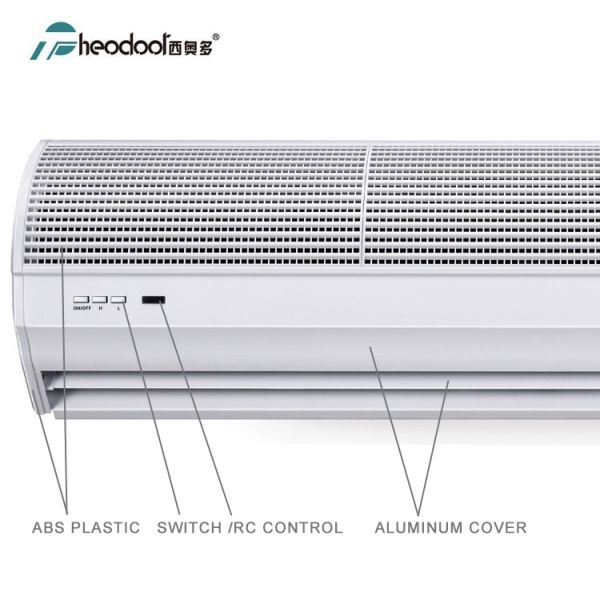 2024 Nouveau rideau d'air léger avec coque en aluminium pour la ventilation, 36 pouces- 72 pouces