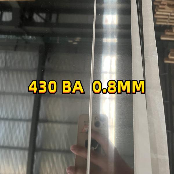 430 BA DIN 1.4016 Superfície com película PE Folha de aço inoxidável 0,5*1220*2440mm