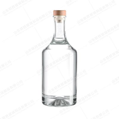 100ml 500ml 750ml Super Flint Cork Top Glass Bottles for Whiskey Gin Vodka Rum Liquor