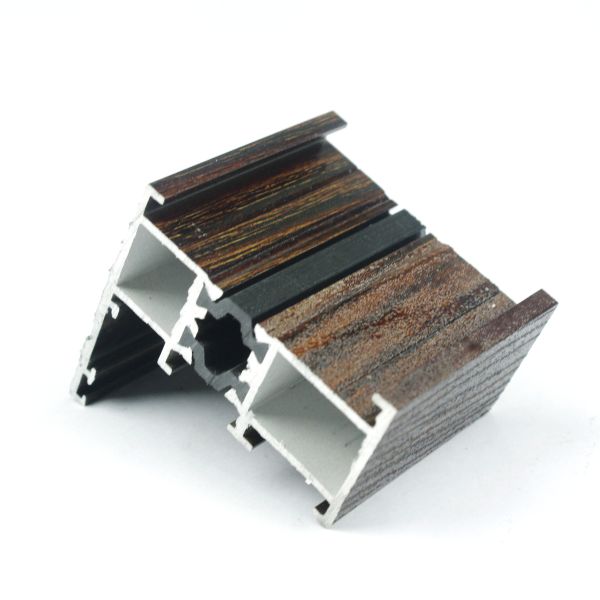 Thermal Break Bridge Wood Grain Aluminium Door And Window Frames
