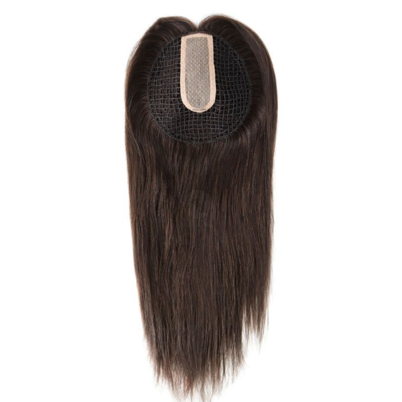 Customized High Quality Integration Fishnet Topper for Women with Hair Loss Virgin Chinese Hair Grade Silk Topper