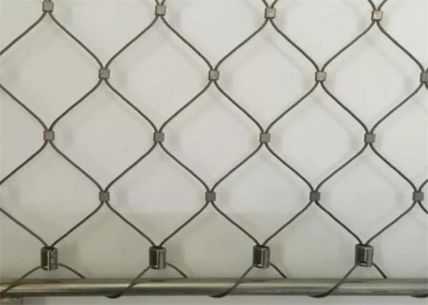 7X7 7×19 Wire Animal Enclosures Stainless Steel Zoo Metal Mesh For Facade Cladding