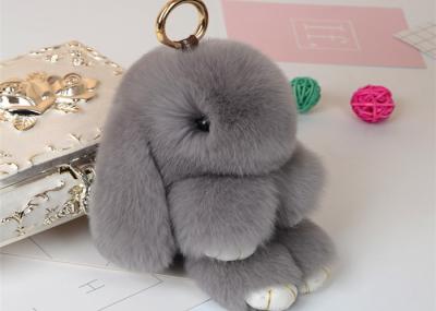 Rabbit Fur Bunny Keychain