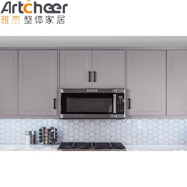 Armario de cocina de madera contrachapada tradicional alemana con encimera de acrílico puro a un precio razonable