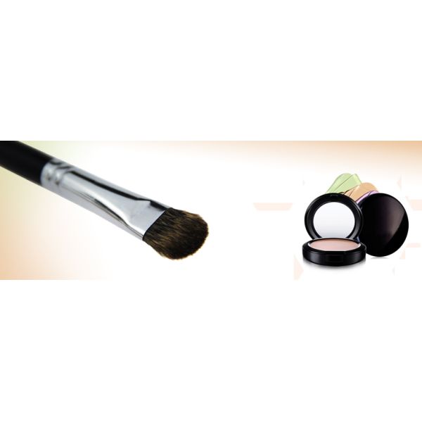 Black Professional Synthetic Hair Makeup Brushes / Flat Top Concealer Brush