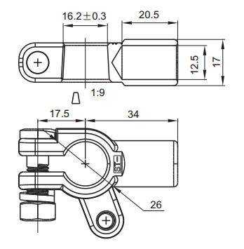 Custom Car Battery Loose Terminal Connection Wire Crimping Type