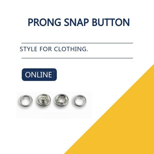 Dull Silver Bulk Buttons Prong Snap Button For Clothing Decorative Snap Garment Buttons