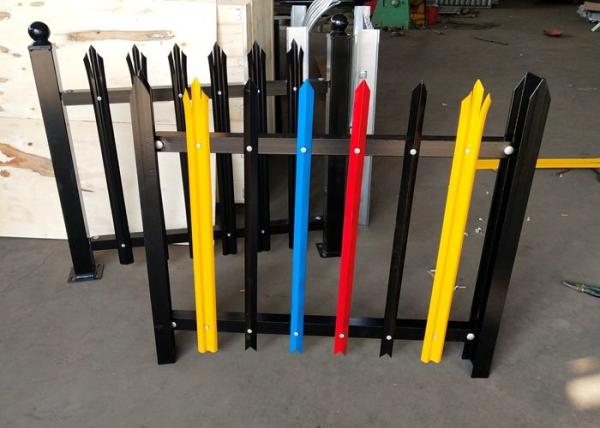 Euro Style Free Standing Metal Palisade Fence Panels For Industrial Facilities