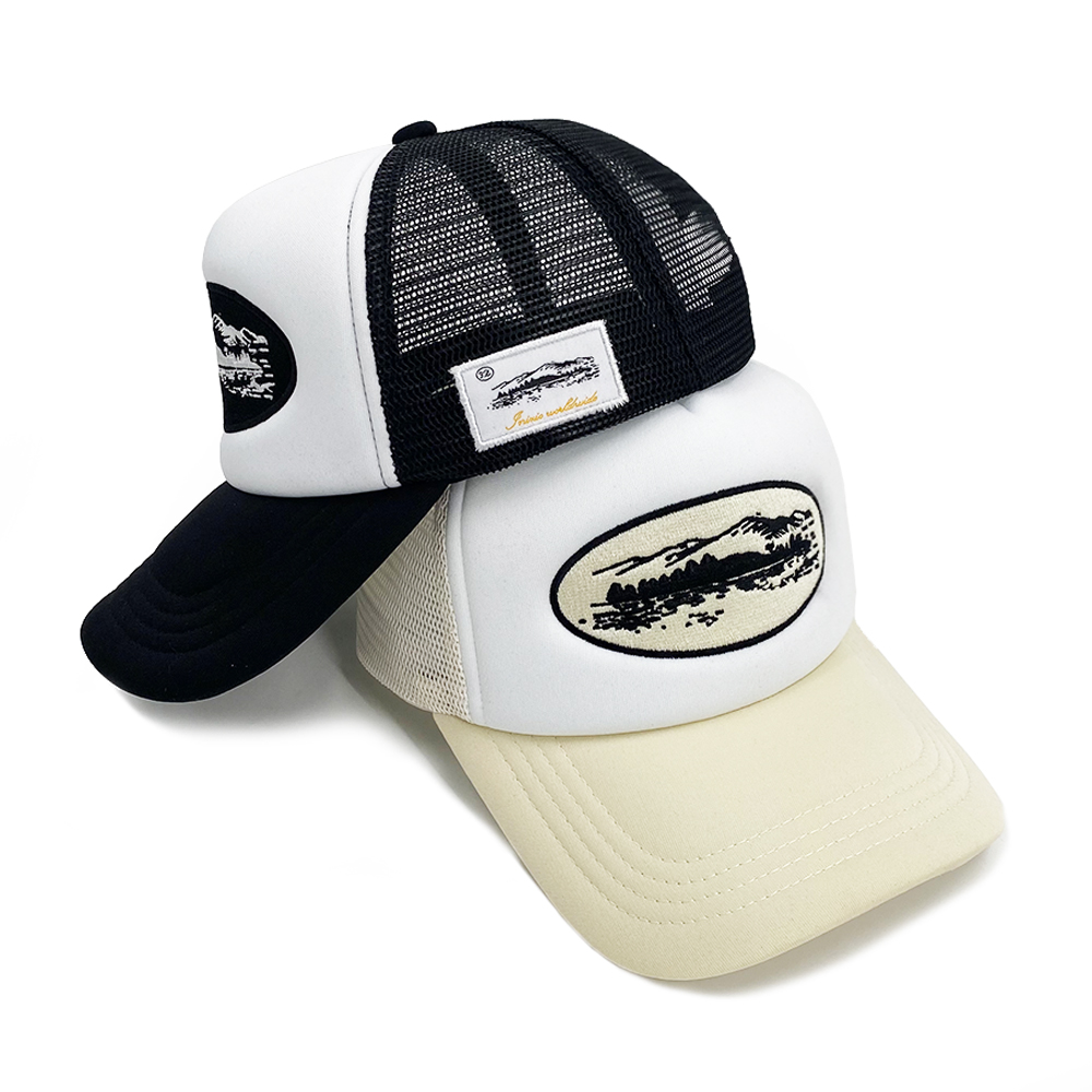 Custom Embroidery Trucker Hats With Screen Printing logo Plain Foam