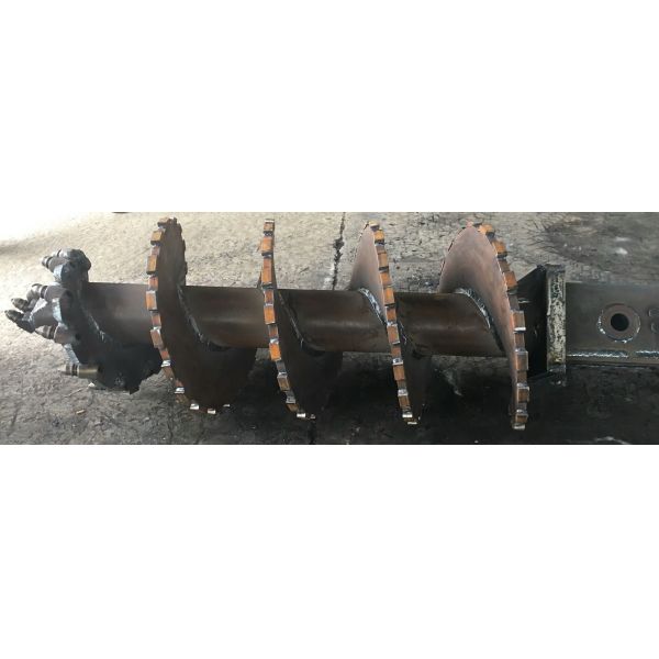 1800mm Double Cut Soil Straight Dirt Auger Drill Bit Hardpan Drilling Rig Spare Parts