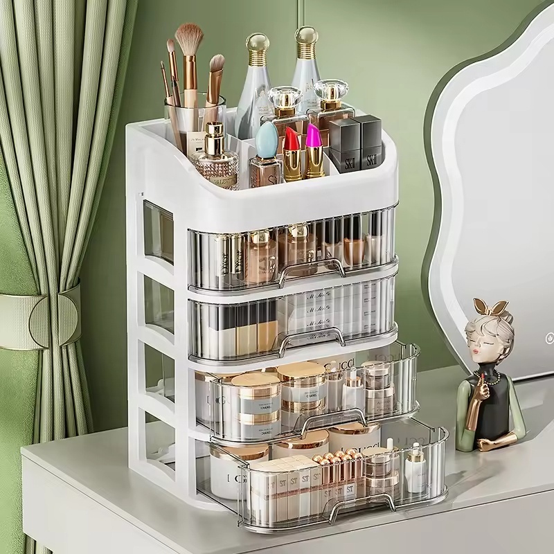 Lightweight Cosmetic and Skin Care Product Storage Box Transparent Desktop Storage Box
