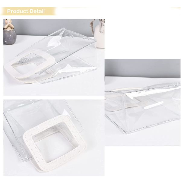 PVC Clear Gift Handbag Custom Logo Imprint Transparent PVC Tote Bag Hot Giftaway Products