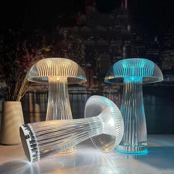 LED Mushroom Night Lights 16 Color 1200mAh Jellyfish Night Light