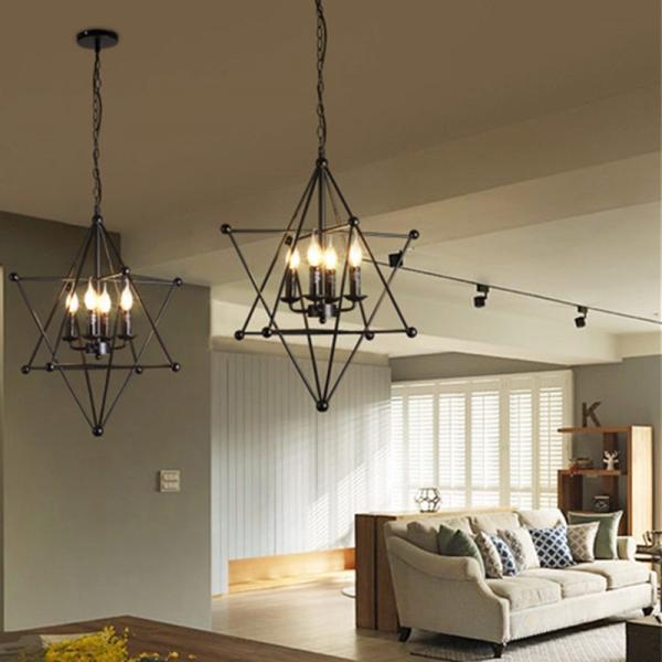 American Iron frame star industrial chandelier for kitchen dining room decor retro bar chandelier(WH-VP-119)