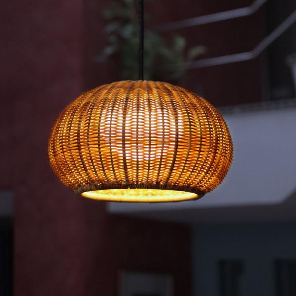 Hanging Rattan Lighting Chandelier Waterproof For Outdoor Tree