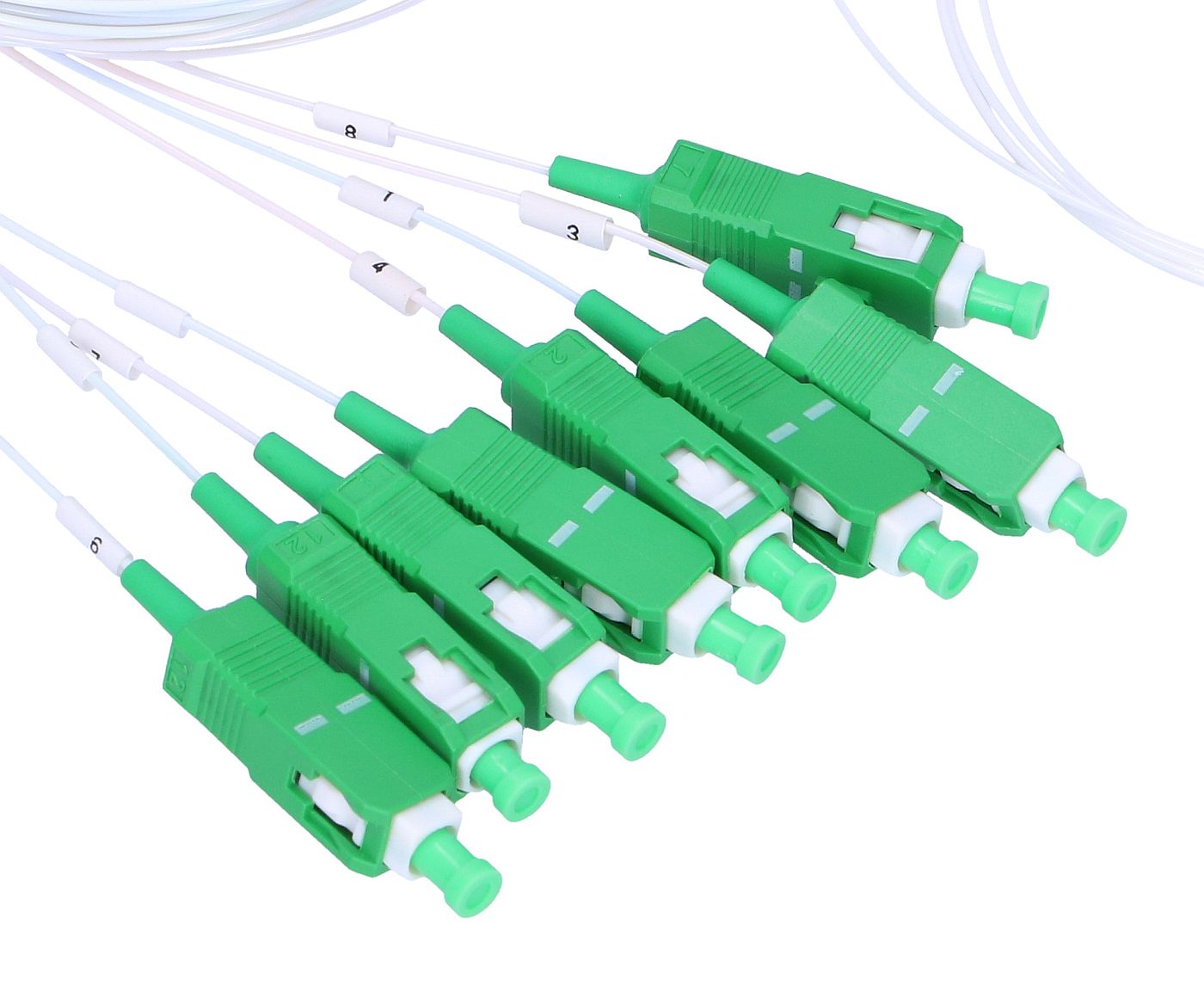 G657A1 Splitter 1x32 мини OD PLC оптического волокна SC APC 0,9 mm белого кабеля LSZH
