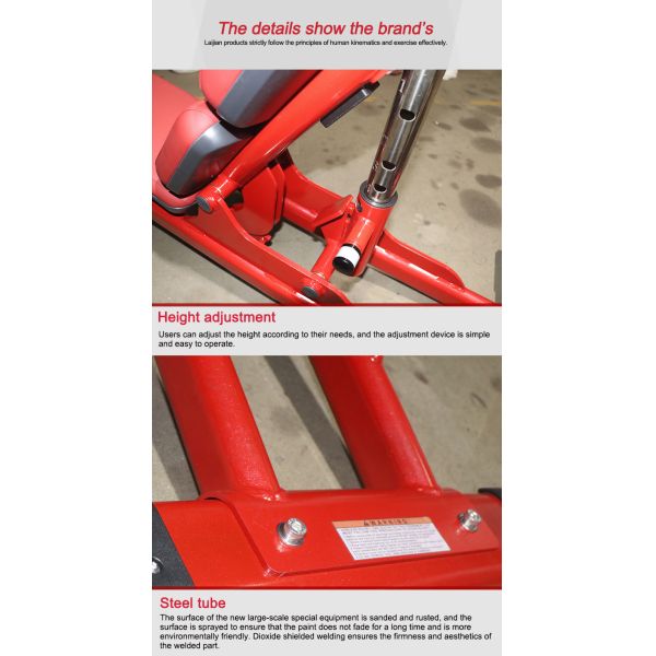 Red Gym Adjustable Dumbbell Bench Machine 106cm Height