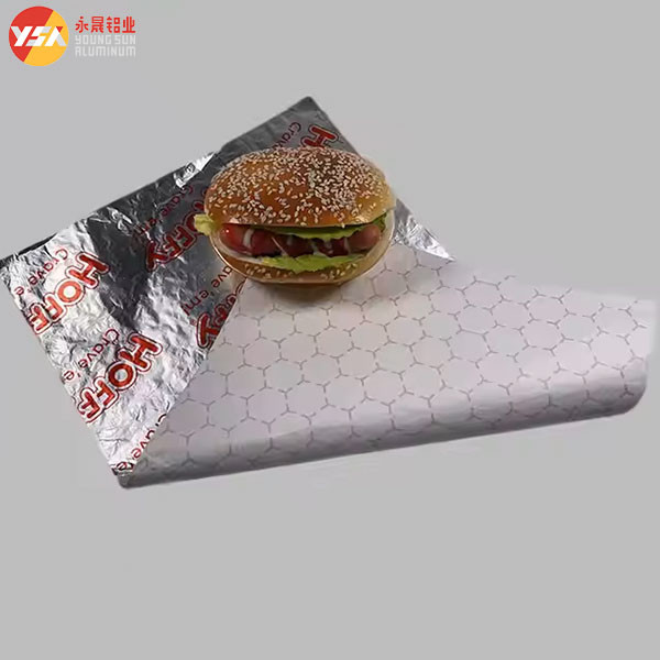 Hexagon Honeycomb Paper  Laminated Aluminum Foil Burger Wrapping Paper | Aluminum Foil + Paper | Oil-Proof & Moisture-Proof | Complies with Food Contact Standards
