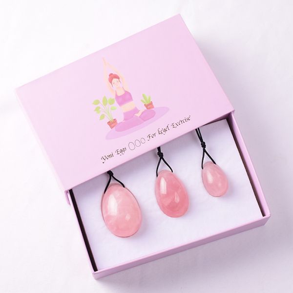 Jade Eggs for Women Size One Set Rose Quartz Green Purple White Nephrite Xiuyan Jade